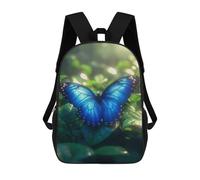 sinyumoney Tropical Rainforest Blue Morpho Butterfly Mochilas Escolares Resistentes Al Agua Mochila Escolar De Negocios - Perfecta Para Viajes, Trabajo Y Uso Diario 17inch