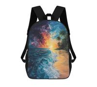 sinyumoney Tropical Storm Sunset Beach Mochila Escolar Ligera Para Aeropuerto, Estudiantes Universitarios, Mochila Para Niños/niñas/adolescentes 17inch