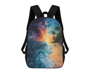 sinyumoney Tropical Storm Sunset Beach Mochila Escolar Ligera Para Aeropuerto, Estudiantes Universitarios, Mochila Para Niños/niñas/adolescentes 17inch