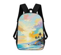 sinyumoney Tropical Sunset Beach Mochilas Infantiles Mochila Escolar Impresa En 3D Para Niños Mochilas De Viaje Bolsas Para Libros Para Niños 17inch Mochila Escolar