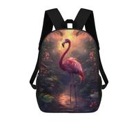 sinyumoney Tropical Sunset Flamingo Mochila Escolar Mochila Para Niñas Y Niños Mochilas De Gran Capacidad Mochilas Ligeras Para Niños Y Estudiantes 17inch