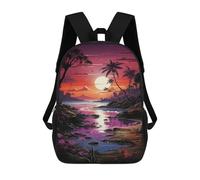 sinyumoney Tropical Sunset Landscape-2 Mochila Grande Para Portátil Resistente Al Agua Para La Escuela - Perfecta Para Viajes, Trabajo Y Uso Diario 17inch