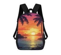 sinyumoney Tropical Sunset Scene-3 Mochila Escolar Infantil De 17 Pulgadas Con Estampado 3D, Mochila Moderna Para Niños, Mochilas De Viaje, Bolsas Para Libros, Mochila Escolar Infantil