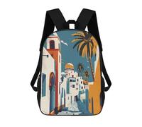 sinyumoney Tunis Cityscape Mochila Escolar Impresa En 3D Para Niños Y Niñas, Mochila Para Portátil Para Niños/estudiantes/adultos 17inch