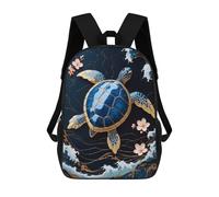 sinyumoney Turtle Gold Kintsugi Art Mochila Escolar Impresa En 3D Mochilas Informales Para Niños Mochila Escolar Impresa En 3D Para Niños De Primaria Y Secundaria 17inch