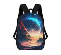sinyumoney Twilight Cosmic Forest Mochila Escolar Impresa En 3D Para Niños Y Niñas, Mochila Para Portátil Para Niños/estudiantes/adultos 17inch