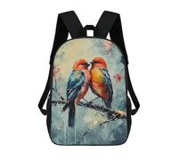 sinyumoney Two Birds on A Branch Painting Mochilas Impresas En 3D Para Niños, Mochila Escolar, Mochila De Moda Para Niños De Primaria Y Secundaria 17inch