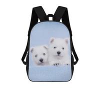 sinyumoney Two Bue Westies Mochila Escolar Infantil De 17 Pulgadas Con Estampado 3D, Mochila Moderna Para Niños, Mochilas De Viaje, Bolsas Para Libros, Mochila Escolar Infantil