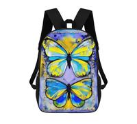 sinyumoney Two Butter Flies Mochila Escolar Impresa En 3D Mochilas Informales Para Niños Mochila Escolar Impresa En 3D Para Niños De Primaria Y Secundaria 17inch