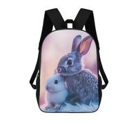 sinyumoney Two Cute Bunnies Mochila Escolar Infantil Con Impresión 3D, Mochila Escolar Informal Para Niños De Primaria Y Secundaria 17inch
