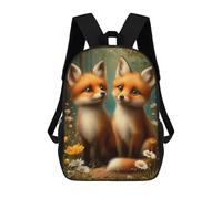 sinyumoney Two Cute Fox Cubs in Forest Mochila Impermeable Para Ordenador Portátil Para Campus, Actividades Al Aire Libre, Viajes Y Deportes 17inch