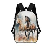 sinyumoney Two Elegant Horse Running Mochilas Para Niños Mochila Escolar Mochila Escolar Impresa En 3D Para Niños Estudiantes De Primaria Y Secundaria 17inch