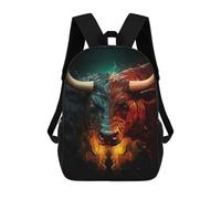 sinyumoney Two Faced Crypto Bull Mochila Escolar Impermeable Para Ordenador, Ideal Para El Campus, Actividades Al Aire Libre, Viajes Y Deportes 17inch