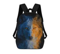sinyumoney Two-faced Wolf Art Print -1 Mochila Escolar De 17 Pulgadas Impresa En 3D Mochilas Infantiles Mochila Genial Impresa En 3D Para Niños De Primaria Y Secundaria
