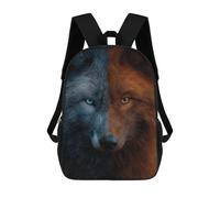 sinyumoney Two-faced Wolf Unique Coloration Mochilas Escolares, De Viaje Y Universitarias Para La Escuela/trabajo/viajes 17inch