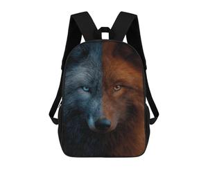 sinyumoney Two-faced Wolf Unique Coloration Mochilas Escolares, De Viaje Y Universitarias Para La Escuela/trabajo/viajes 17inch