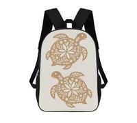 sinyumoney Two Floral Turtle Silhouettes Mochilas Escolares Ligeras Para Aeropuerto, Estudiantes Universitarios, Mochila Para La Escuela/trabajo/viajes 17inch
