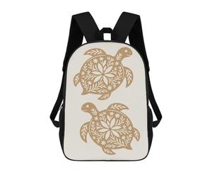 sinyumoney Two Floral Turtle Silhouettes Mochilas Escolares Ligeras Para Aeropuerto, Estudiantes Universitarios, Mochila Para La Escuela/trabajo/viajes 17inch