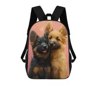 sinyumoney Two German Shepherd Puppies Mochila Infantil Escolar Para Niños Con Estampado 3D De Dibujos Animados, Mochila Escolar Para Estudiantes, Mochila Para Portátil Para Niños Y Niñas 17inch