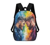 sinyumoney Two Men Forehead Touch Mochila Infantil, Mochila Escolar Infantil, Mochilas Escolares Impresas En 3D Para Niños Y Estudiantes Adolescentes 17inch