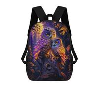 sinyumoney Two Owls Cuddle in Tree Mochila Escolar Mochilas Escolares Para Niñas Y Niños Mochila Con Bolsillo Mochila Escolar De Moda Mochila Infantil 17inch
