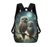 sinyumoney Two Owls Perched Under Moonlight Mochila Escolar Impresa En 3D Mochilas Informales Para Niños Mochila Escolar Impresa En 3D Para Niños De Primaria Y Secundaria 17inch