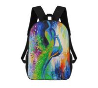 sinyumoney Two Peacocks Mochila Infantil Para Niñas Y Niños, Mochila De Día, Escuela Primaria, Perfecta Para La Vuelta Al Cole O Educación Física, Regalos Y Viajes 17inch