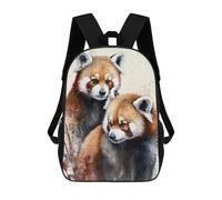sinyumoney Two Red Pandas Watercolor Mochila Escolar Infantil Impresa En 3D Para Niños, Mochilas De Viaje, Bolsas Para Libros, Mochila Escolar Infantil 17inch