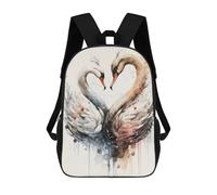 sinyumoney Two Swans in Love Mochilas Infantiles Mochila Escolar Mochila Impresa En 3D Para Niños Mochilas De Viaje Bolsas Para Libros Mochila Escolar Para Niños 17inch