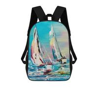 sinyumoney Two Yachts Mochila Escolar Para Niñas 17inch Mochila Informal Ligera Para Niños Y Niñas, Ideal Para Estudiantes De Secundaria
