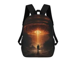 sinyumoney UFO Alien Abduction Mochilas Escolares Mochila Escolar Ligera Mochila De Día Mochila Para Libros Para La Universidad Para Hombres/mujeres 17inch