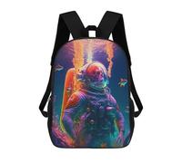 sinyumoney Underwater Astronaut -2 Mochilas Impresas En 3D Para Niños, Mochila Escolar, Mochila Informal Para Exteriores, Mochila Informal De Moda Para Niños, Lindas Bolsas De Viaje 17inch