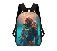 sinyumoney Underwater Astronaut Mochilas Infantiles Escolares Impresas En 3D, Mochilas Para Niños, Mochilas De Viaje Para Niños Y Niñas, Mochilas Escolares Para Niños 17inch