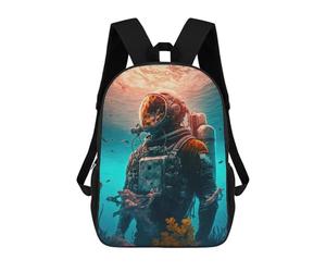 sinyumoney Underwater Astronaut Mochilas Infantiles Escolares Impresas En 3D, Mochilas Para Niños, Mochilas De Viaje Para Niños Y Niñas, Mochilas Escolares Para Niños 17inch