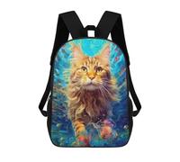 sinyumoney Underwater Cat 3 Mochila Escolar Infantil Impresa En 3D Para Niños, Mochilas De Viaje, Bolsas Para Libros, Mochila Escolar Infantil 17inch