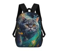 sinyumoney Underwater Cat 4 Mochila Escolar Impresa En 3D Para Niños Y Niñas, Mochila Escolar, Mochila De Viaje Para Niños 17inch