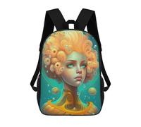 sinyumoney Underwater Fantasy Portrait Mochila Escolar Impresa En 3D Mochilas Informales Para Niños Mochila Escolar Impresa En 3D Para Niños De Primaria Y Secundaria 17inch
