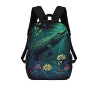 sinyumoney Underwater Serenity with Crocodile -1 Mochila Escolar Mochila Para Niños Impresa En 3D Mochilas Infantiles Para Niños Y Niñas Mochilas Escolares Mochilas De Viaje Para Niños 17inch