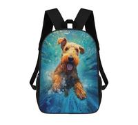 sinyumoney Underwater Terrier Dog Mochilas Para Niños, Mochilas Escolares Personalizadas En 3D Para Niños Y Niñas, Mochilas Escolares Grandes, Mochilas Informales Para El Día A Día 17inch