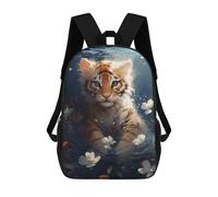 sinyumoney Underwater Tiger Cub Serenity Mochila Escolar De Moda Para Estudiantes, Adecuada Para Niños Y Niñas, Mochila Informal Para Viajes Al Aire Libre, Esencial Para El Día A Día 17inch