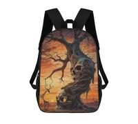 sinyumoney Unearthly Dual Skull Tree Mochila Escolar Infantil Estampada Para Adultos Y Niños, Mochila De Viaje Para El Día A Día 17inch