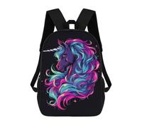 sinyumoney Unicorn Animal Neon Friend Mochila Escolar Mochilas Escolares Para Niñas Y Niños Mochila Con Bolsillo Mochila Escolar De Moda Mochila Infantil 17inch
