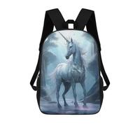 sinyumoney Unicorn in Ice World Mochilas Escolares Para Niños Y Niñas, Mochilas Deportivas Informales Para Primaria, Mochilas De Gran Capacidad Para Libros 17inch