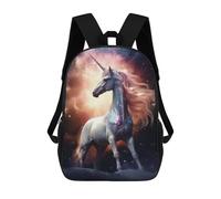 sinyumoney Unicorn In Nebula Mochila Escolar Impresa En 3D Para Niños, Mochila Escolar Informal De Moda Para Viajes Para Niños Y Estudiantes 17inch