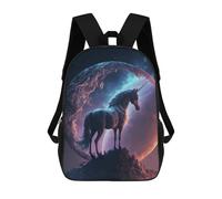sinyumoney Unicorn in Space Fantasy Art Mochila Escolar Para Niños, Mochila Escolar De Gran Capacidad Para Niños, Mochila Escolar 3D, Regalos Para Niños 17inch