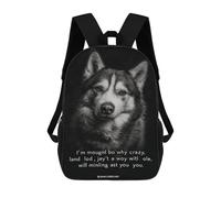 sinyumoney Unique Siberian Husky Portrait 17inch Mochila Escolar Impresa En 3D Para Niños, Mochila Escolar Informal De Moda, Mochilas De Viaje Para Niños Y Estudiantes.