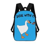 sinyumoney Untitled Goose Deal Ducks Mochila Infantil De 17 Pulgadas, Mochila Escolar Con Estampado 3D De Dibujos Animados Para Niños Y Adolescentes.