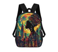 sinyumoney Urban Fantasy Cityscape Mochilas Para Niños 17inch Mochila Escolar Mochila Escolar Impresa En 3D Para Niños De Primaria Y Secundaria