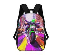 sinyumoney Urban Motorcycle Rush Mochila Escolar Infantil Impresa En 3D 17inch Mochilas De Moda Para Niños De Primaria Y Secundaria