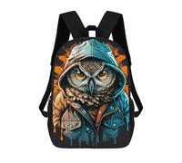 sinyumoney Urban Owl in Hoodie Mochila Escolar Impresa En 3D Para Niños, Mochila Escolar Informal De Moda Para Viajes Para Niños Y Estudiantes 17inch